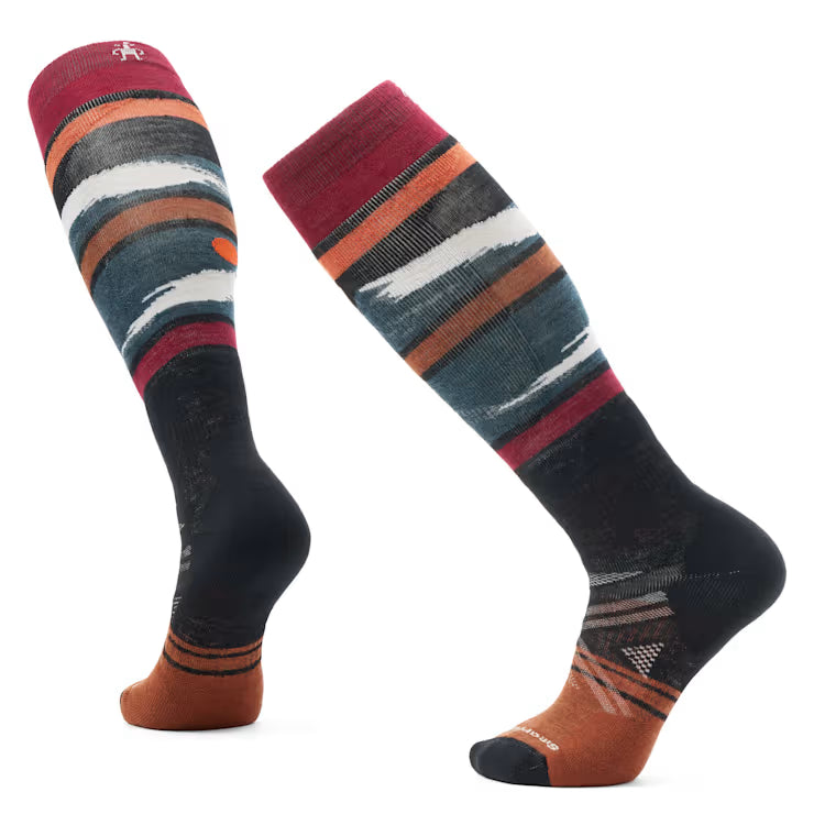 Ski Midnight Ski Pattern Over The Calf Socks